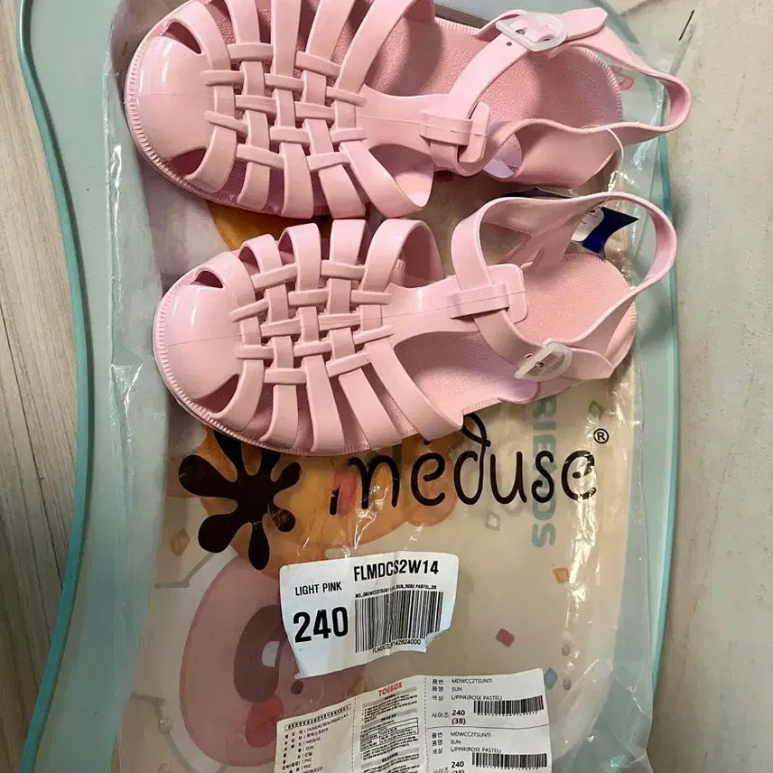 [BUNJANG] Tobot Jelly Sandals Light Pink / 토박스 젤리 샌들 라이트 핑크
