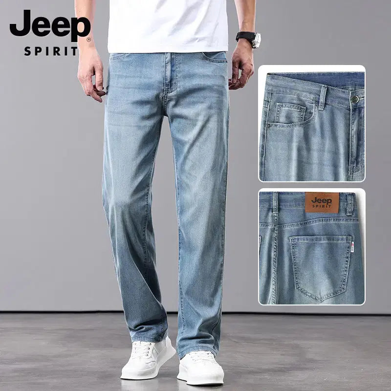 [BUNJANG] JEEP SPIRIT Men's Straight Fit Light Wash Denim Jeans Casual Pants / JEEP SPIRIT 남성 데님 팬츠 연청 청바지 스트레이트핏 캐주얼 바지