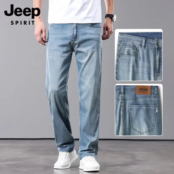 [BUNJANG] JEEP SPIRIT Men's Straight Fit Light Wash Denim Jeans Casual Pants / JEEP SPIRIT 남성 데님 팬츠 연청 청바지 스트레이트핏 캐주얼 바지