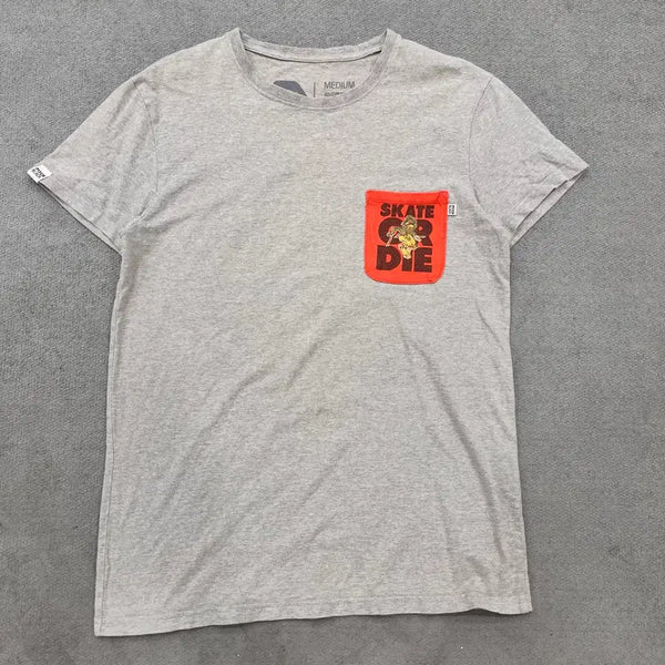 [BUNJANG] M Peach Black Skate All Die Short Sleeve T-Shirt / M 피치블랙 스케이트 올 다이 반팔 티셔츠