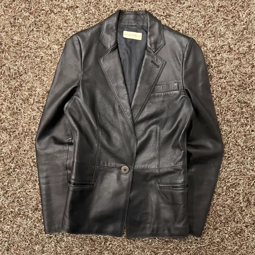 [BUNJANG] Emporio Armani Women's Lambskin Leather Jacket / 40 엠포리오 아르마니 여성 양가죽 레더 자켓
