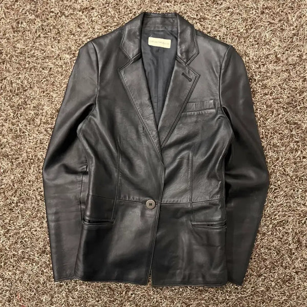 [BUNJANG] Emporio Armani Women's Lambskin Leather Jacket / 40 엠포리오 아르마니 여성 양가죽 레더 자켓