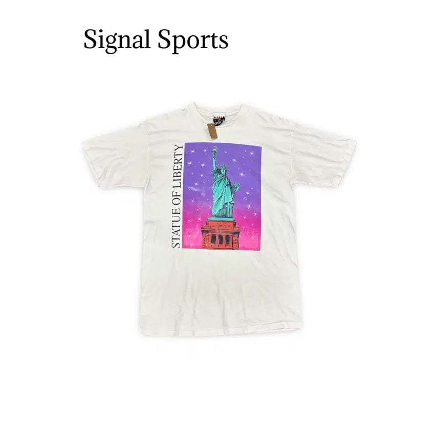 [BUNJANG] Signal Sports Statue of Liberty Vintage T-Shirt / (90)Signal Sports 빈티지 자유의 여신상
