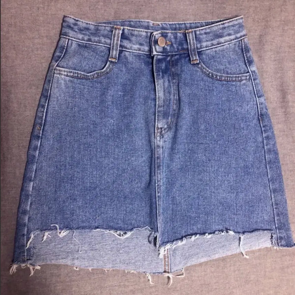[BUNJANG] A-Line Denim Skirt (Size S) / A라인 청치마