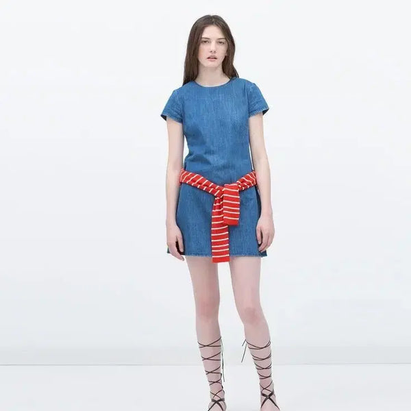 [BUNJANG] Zara Women's Mini Denim Dress / [무료배송]자라 여성 미니 데님 청 원피스