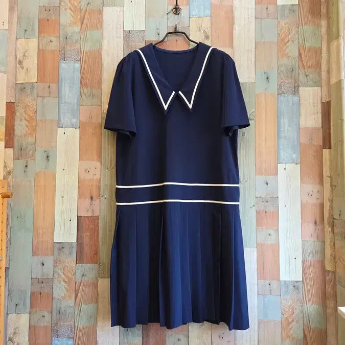 [BUNJANG] Sailor Collar Span Dress / 세일러카라 스판 원피스