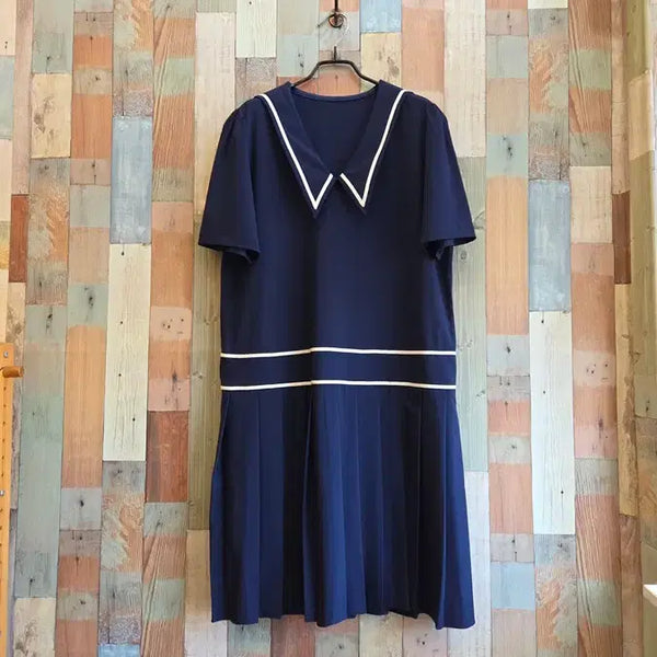 [BUNJANG] Sailor Collar Span Dress / 세일러카라 스판 원피스