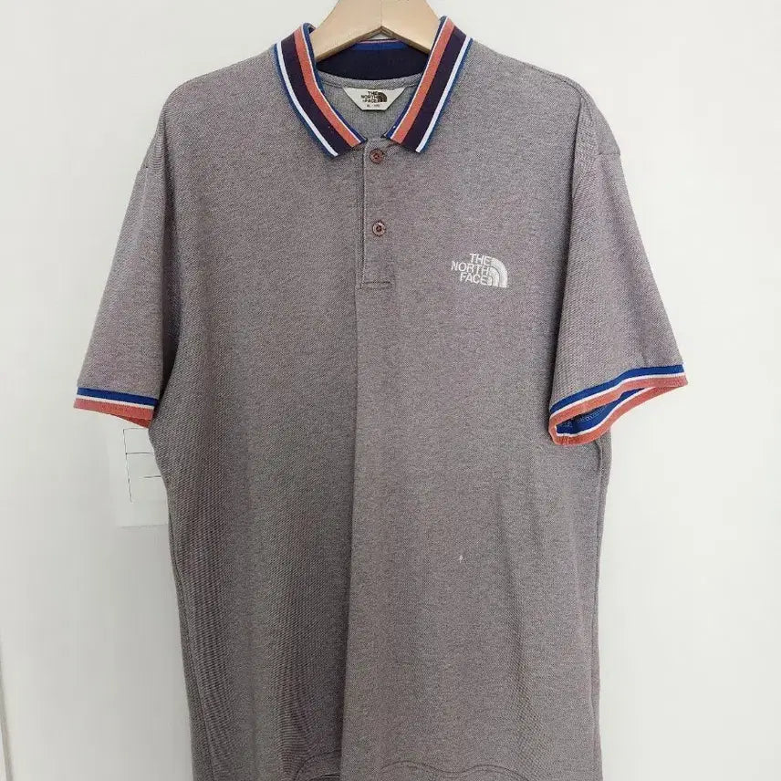 [BUNJANG] The North Face Men's Gray Polo T-Shirt Size 105 / 남자 노스페이스 반팔 카라티 회색 105