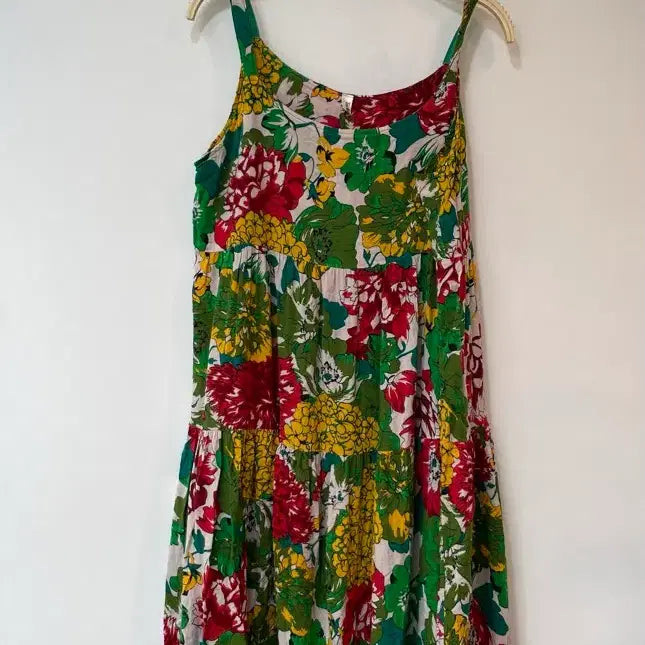 [BUNJANG] Floral Sleeveless Dress / 플라워패턴 민소매 원피스