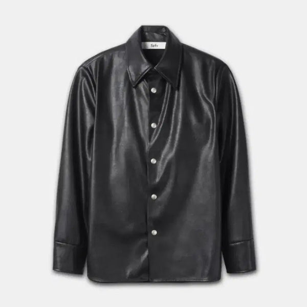 [BUNJANG] Sefr Fox Leather Overshirt Jacket M / Sefr 세퍼 폭스레더 오버 셔츠자켓 M