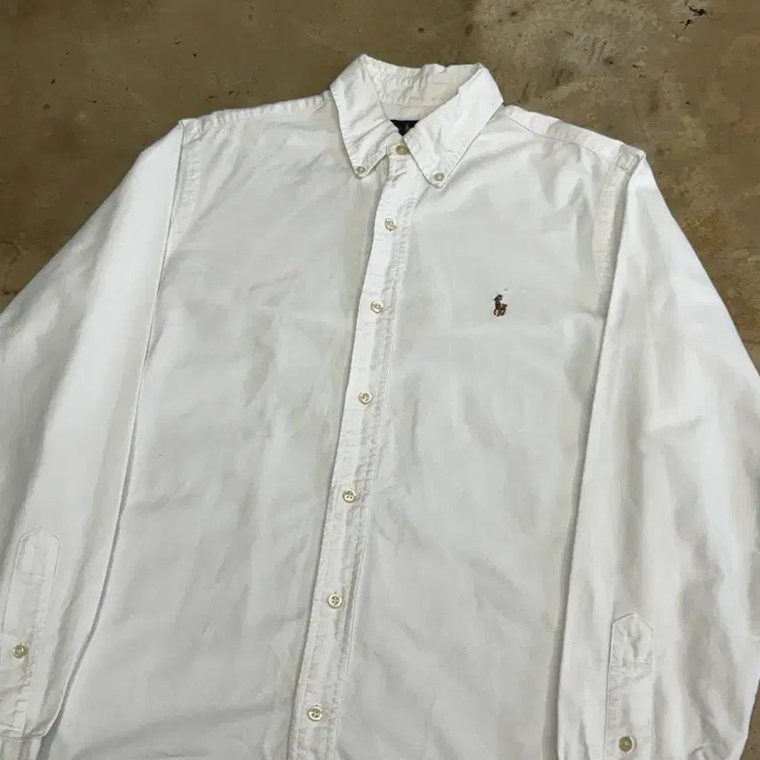 [BUNJANG] Polo Ralph Lauren White Cotton Shirt / M 폴로랄프로렌 화이트 코튼 셔츠