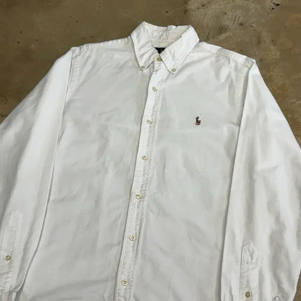 [BUNJANG] Polo Ralph Lauren White Cotton Shirt / M 폴로랄프로렌 화이트 코튼 셔츠
