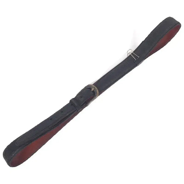 [BUNJANG] Two-Tone Round Leather Belt / 투톤 배색 블랙 라운드 가죽 벨트