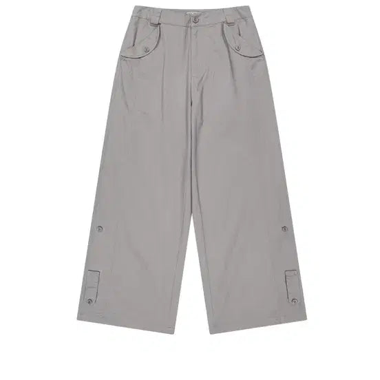 [BUNJANG] Coyseio Washed Button Tab Pants Grey / (인형덤) 코이세이오 워시드 버튼 탭 팬츠 그레이