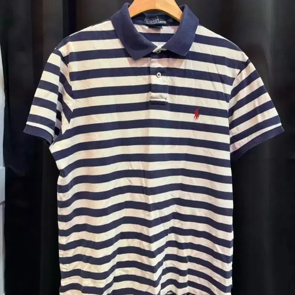 [BUNJANG] Polo Ralph Lauren Striped Short-Sleeve Polo Shirt / 폴로 스트라이프 반팔티