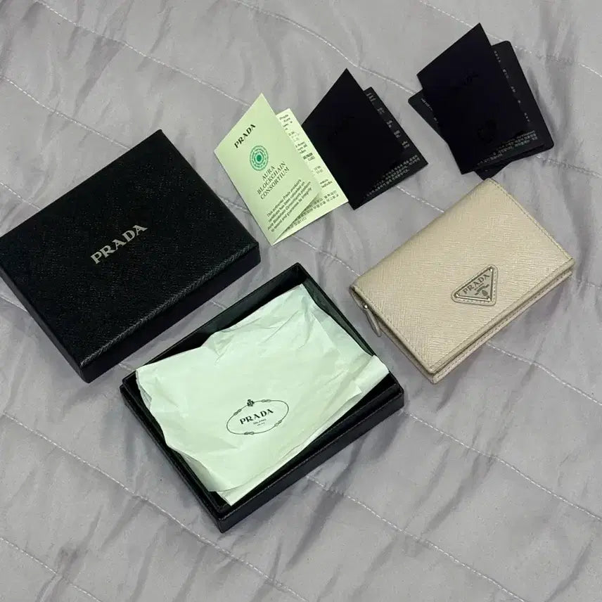 [BUNJANG] Prada Saffiano Alabaster Pink Wallet Cardholder / 프라다 사피아노 앨러배스터 핑크 반지갑 카드지갑