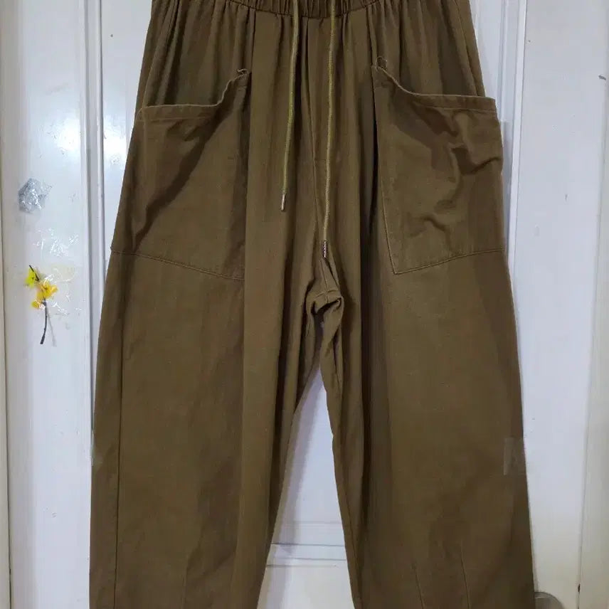 [BUNJANG] Wide Banding Cotton Trousers / 봄 여름  디자인이쁜 고급스런 요즘유행하는 와이드 밴딩면 통바지