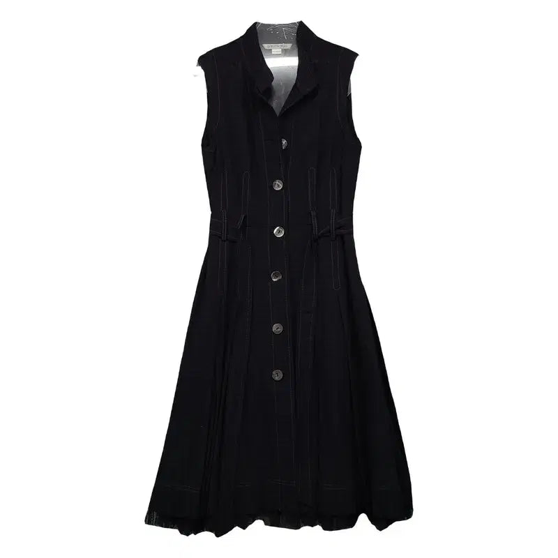 [BUNJANG] Botticelli Black Classic Sleeveless Dress / 지 보티첼리 블랙 클래식 민소매 원피스 85-94-155