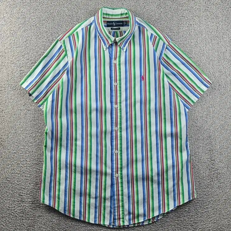 [BUNJANG] Polo Ralph Lauren Multi Stripe Short Sleeve Shirt (L) / 폴로랄프로렌 반팔 셔츠 ( L ) / 12974