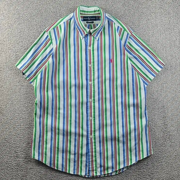 [BUNJANG] Polo Ralph Lauren Multi Stripe Short Sleeve Shirt (L) / 폴로랄프로렌 반팔 셔츠 ( L ) / 12974