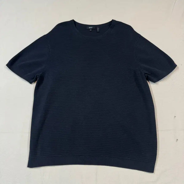[BUNJANG] Theory Homme Minimal Horizontal Rib Knit Short Sleeve Top XXL / XXL) Theory 띠어리 옴므 미니멀 가로 립 조직 반팔 니트