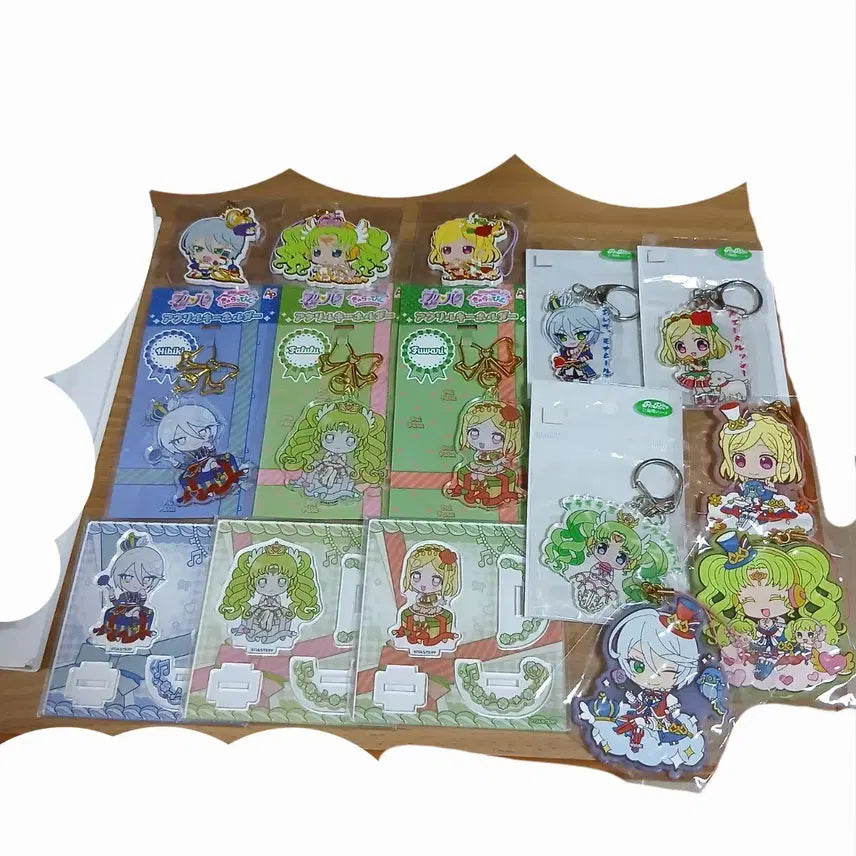 [BUNJANG] PriPara Tricolore Rubber Strap & Acrylic Keychain Bundle / 7/17일까지판매)프리파라러버스트랩캬라핀지역아크릴키링히비키후와리파루루그레이하이디트리콜로르
