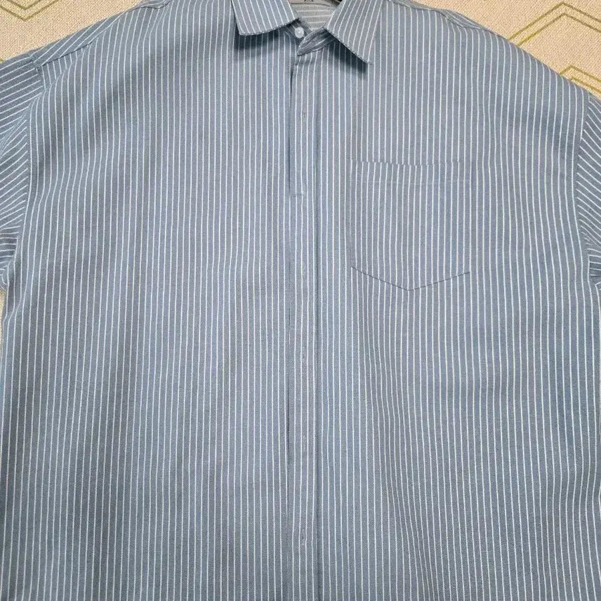 [BUNJANG] ACON Blue Stripe Shirt / 아이콘(ACON)파란색 스트라이프 셔츠
