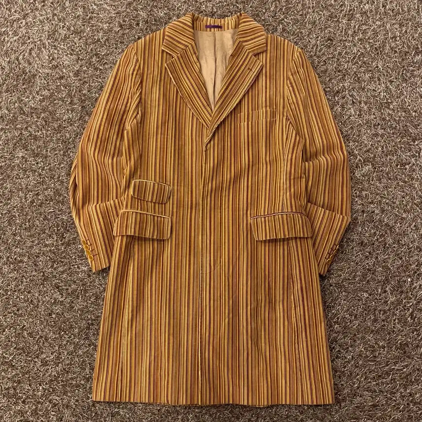 [BUNJANG] Paul Smith Multicolor Cotton Stripe Pattern Coat / L 폴스미스 멀티컬러 코튼 스트라이프 패턴 코트