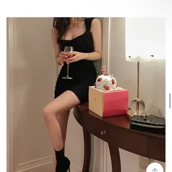 [BUNJANG] Love Some One Off-Shoulder Shirring Mini Dress / 새상품[블랙/베이지]정가4.4) 러브썸원 홀복 오프숄더 미니 원피스 셔링