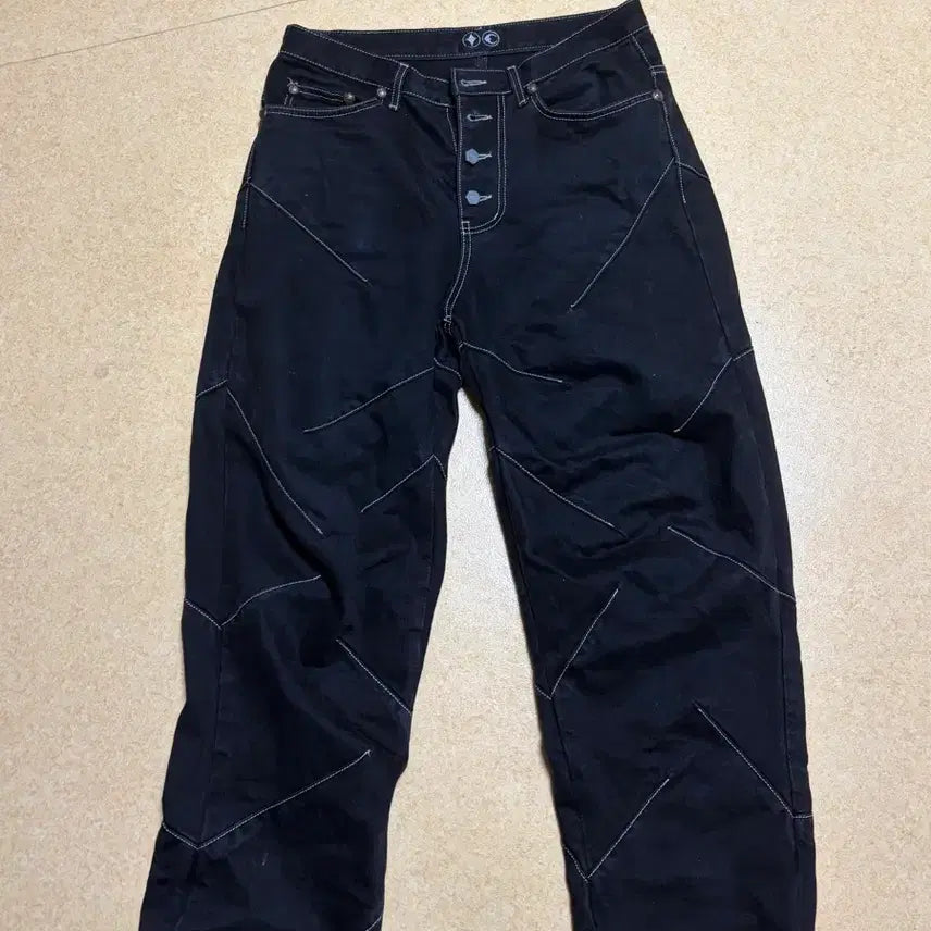 [BUNJANG] THUG CLUB Pin Denim Pants Black Size 2 / 떠그 클럽 핀 데님 팬츠 블랙 2사이즈