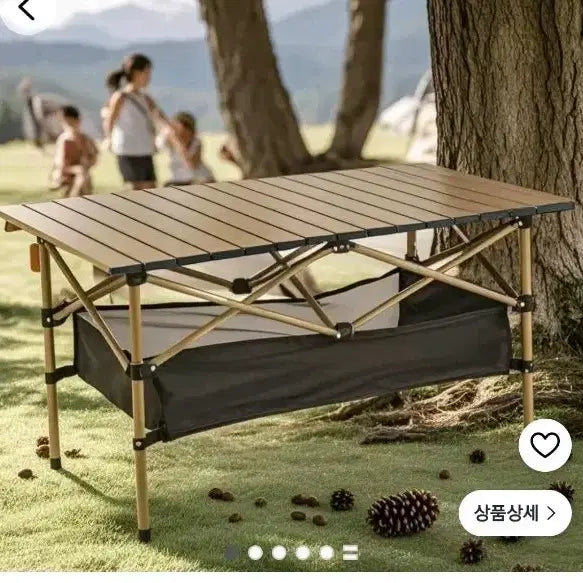 [BUNJANG] New Aluminum Rolling Camping Table (Beige) / 세제품 캠핑테이블 알루미늄 롤링 테이블 베이지