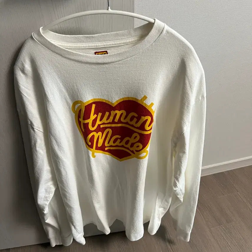 [BUNJANG] Human Made Long Sleeve T-Shirt L White / 휴먼메이드롱슬리브L