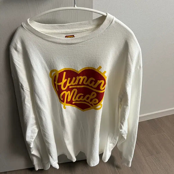 [BUNJANG] Human Made Long Sleeve T-Shirt L White / 휴먼메이드롱슬리브L