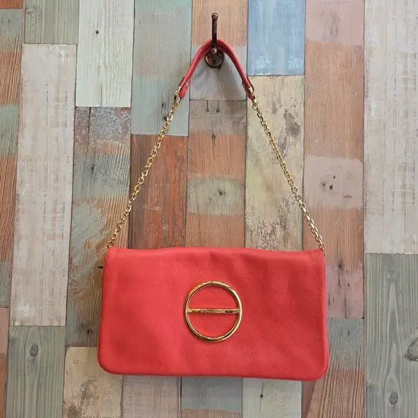 [BUNJANG] Borbonese Leather Chain Shoulder Bag / 보르보네제 가죽 체인 숄더백