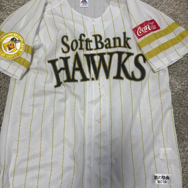 [BUNJANG] SoftBank Hawks Japan Professional Baseball 2018 Commemorative Majestic Uniform / 일본 프로야구 소프트뱅크 유니폼 사이즈 100-105