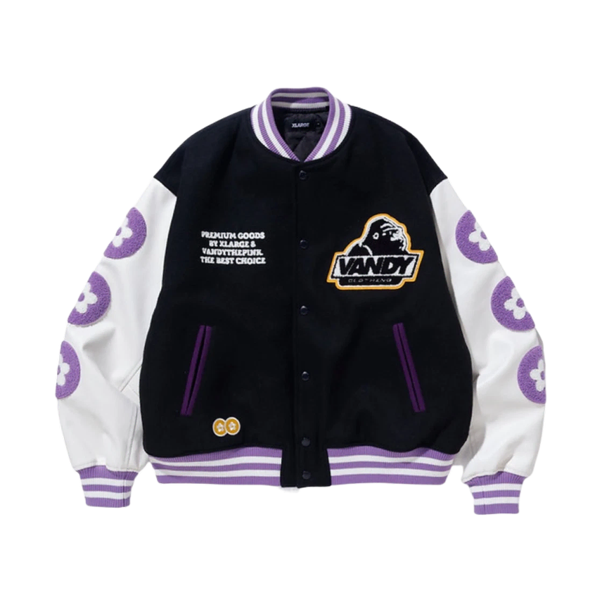 [BUNJANG] The Pink x X-Large Varsity Jacket / 반디 더 핑크 x 엑스라지 바시티 자켓