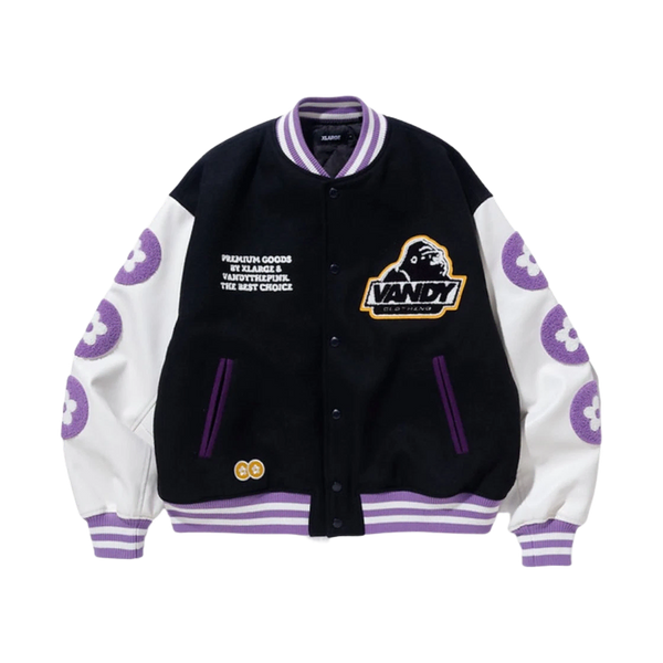 [BUNJANG] The Pink x X-Large Varsity Jacket / 반디 더 핑크 x 엑스라지 바시티 자켓