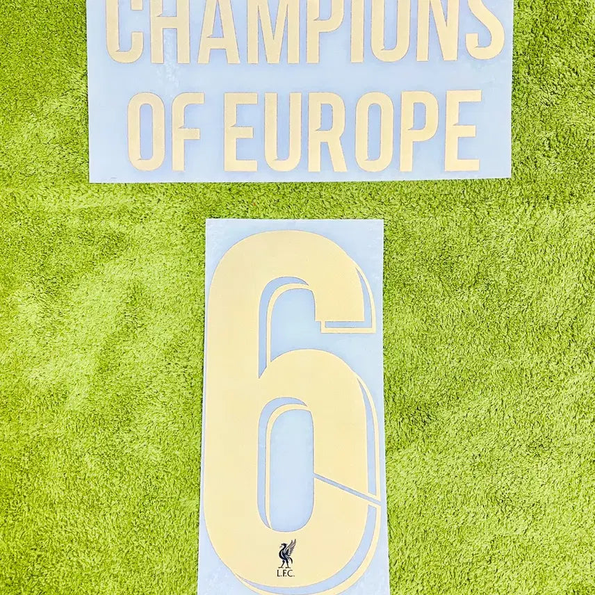 [BUNJANG] 18-19 Liverpool Champions League Winners Name Set / 18-19 리버풀 챔피언스리그 우승 유니폼 마킹 챔스 네임셋