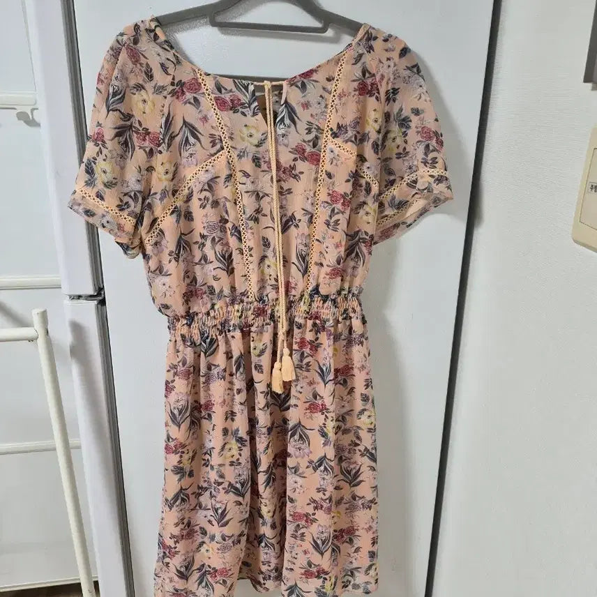 [BUNJANG] M-Sense Flower Chiffon Dress Size 55 / 미센스 플라워 쉬폰 원피스 55