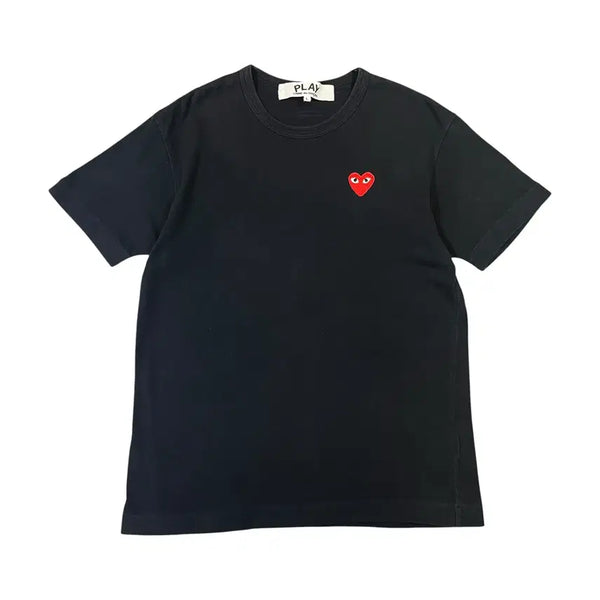 [BUNJANG] Comme des Garçons Heart Appliqué T-shirt / 꼼데가르송 하트 와펜 반팔
