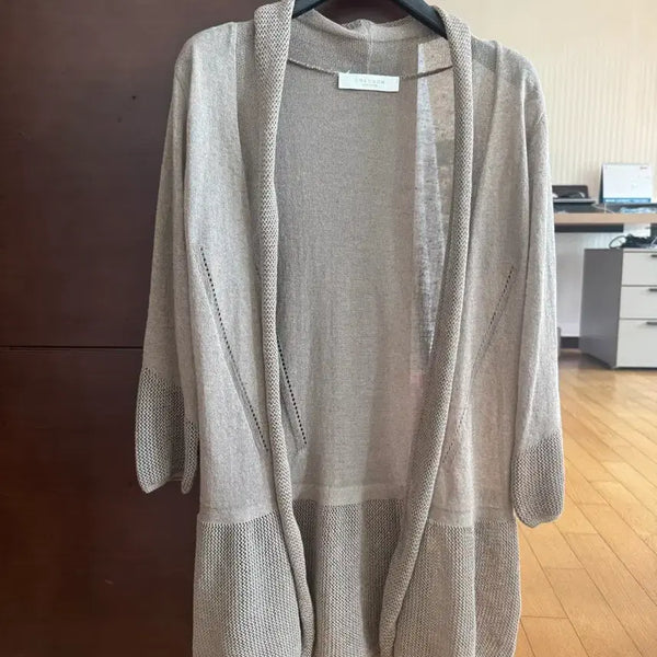 [BUNJANG] Cresong Linen Blend Cardigan Khaki Beige / 크레송 린넨가디건
