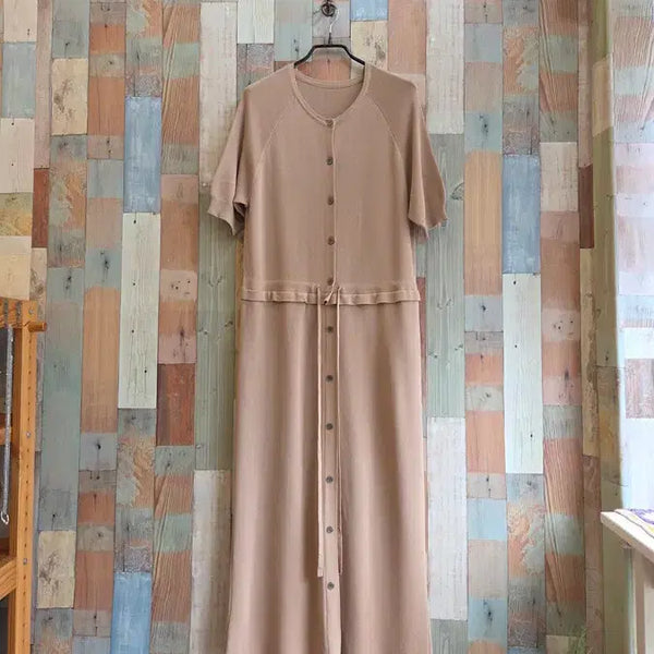 [BUNJANG] Beige Knit Long Dress / 베이지 니트 롱원피스