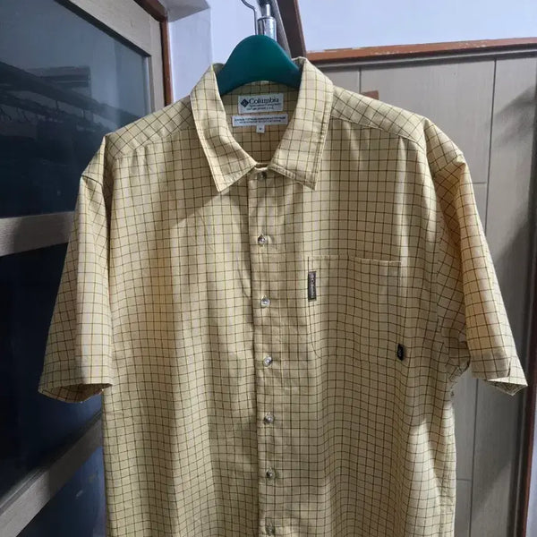 [BUNJANG] Columbia GRT Men's Short Sleeve Plaid Shirt / 남성 105-110  컬럼비아 GRT 반팔 셔츠 M