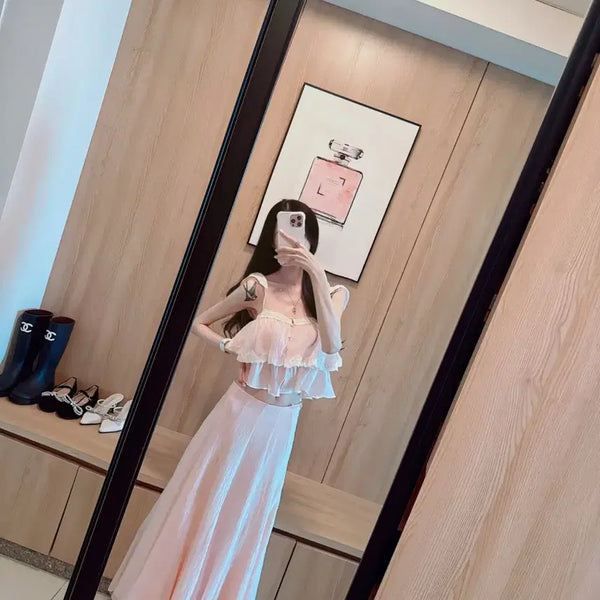 [BUNJANG] Rossum J Two-Piece Set (Pink, Small) / 수입 투피스 (로썸제이 압구정12 모브쇼룸 문피버 애셔 라첼 엉넬 플리에 드오브 )
