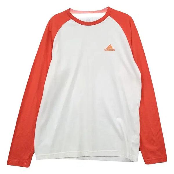 [BUNJANG] Adidas White Logo Raglan Long Sleeve T-Shirt Size 95 / 아디다스 화이트 로고 나그랑 긴팔티 95