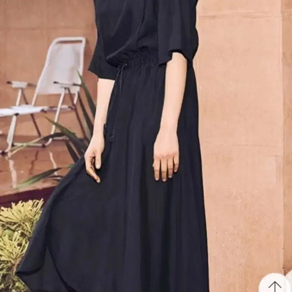 [BUNJANG] JS Studio Navy Shirring Asymmetrical Long Dress (Unworn) / 미착용) 지스튜디오 네이비 셔링 언발런스 롱원피스 55