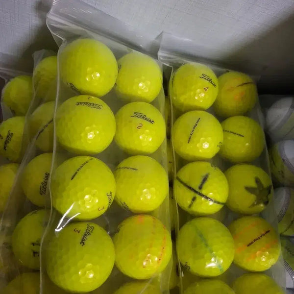 [BUNJANG] Titleist V1X Marked Lost Golf Balls - 50 Count - Fluorescent Colors / 타이틀리스트v1x,4ps 마킹 로스트볼 50알 형광컬러