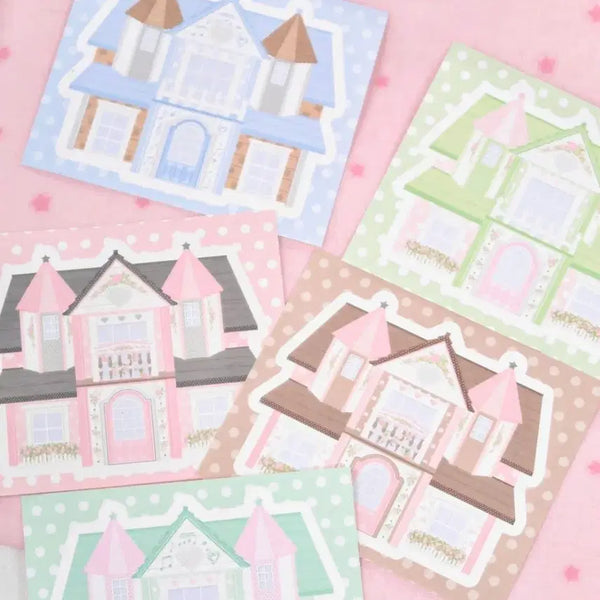 [BUNJANG] Pearly Button Little Dollhouse Die-Cut Sticker Set / 펄리버튼 리틀돌하우스 모조지띵 모조지스티커
