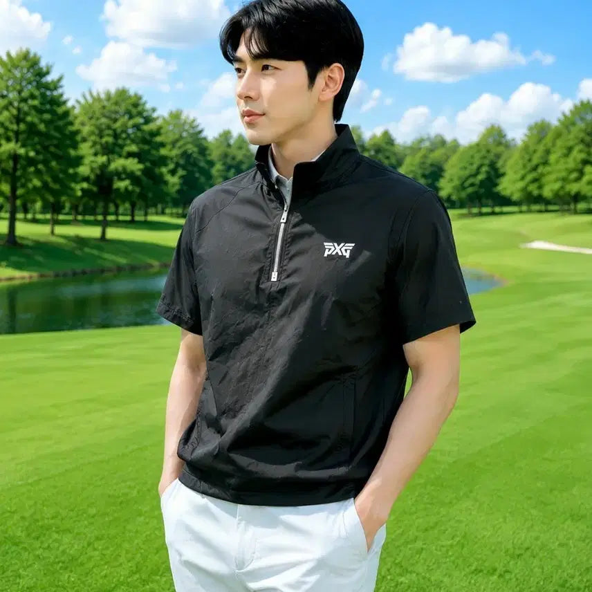[BUNJANG] PXG Golf Men's Short Sleeve Anorak Jacket / PXG 골브 남성  반팔 아노락 자켓 M