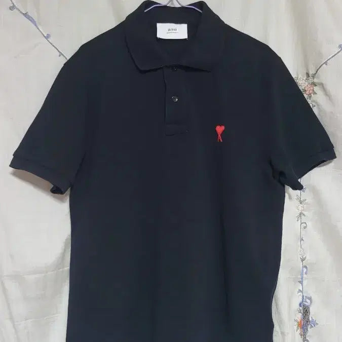 [BUNJANG] AMI Men's Short Sleeve T-Shirt Black M / 아미 남성 반팔티 M 블랙